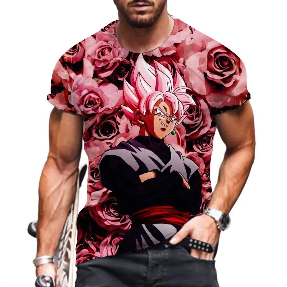 T-Shirt Dragon Ball Goku Rosé Roses