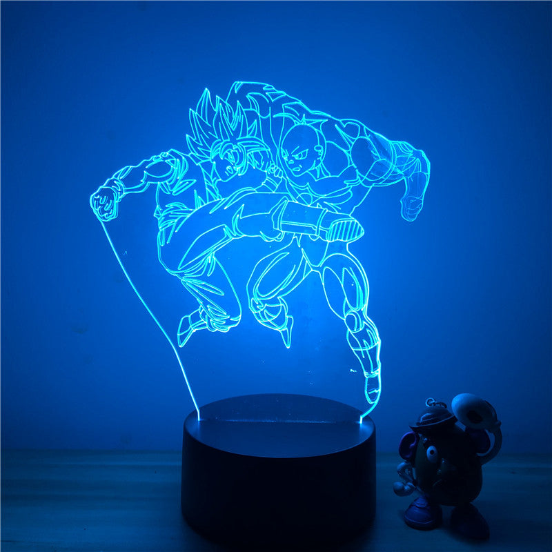 Lámpara LED 3D Dragon Ball Goku vs Jiren el Gris