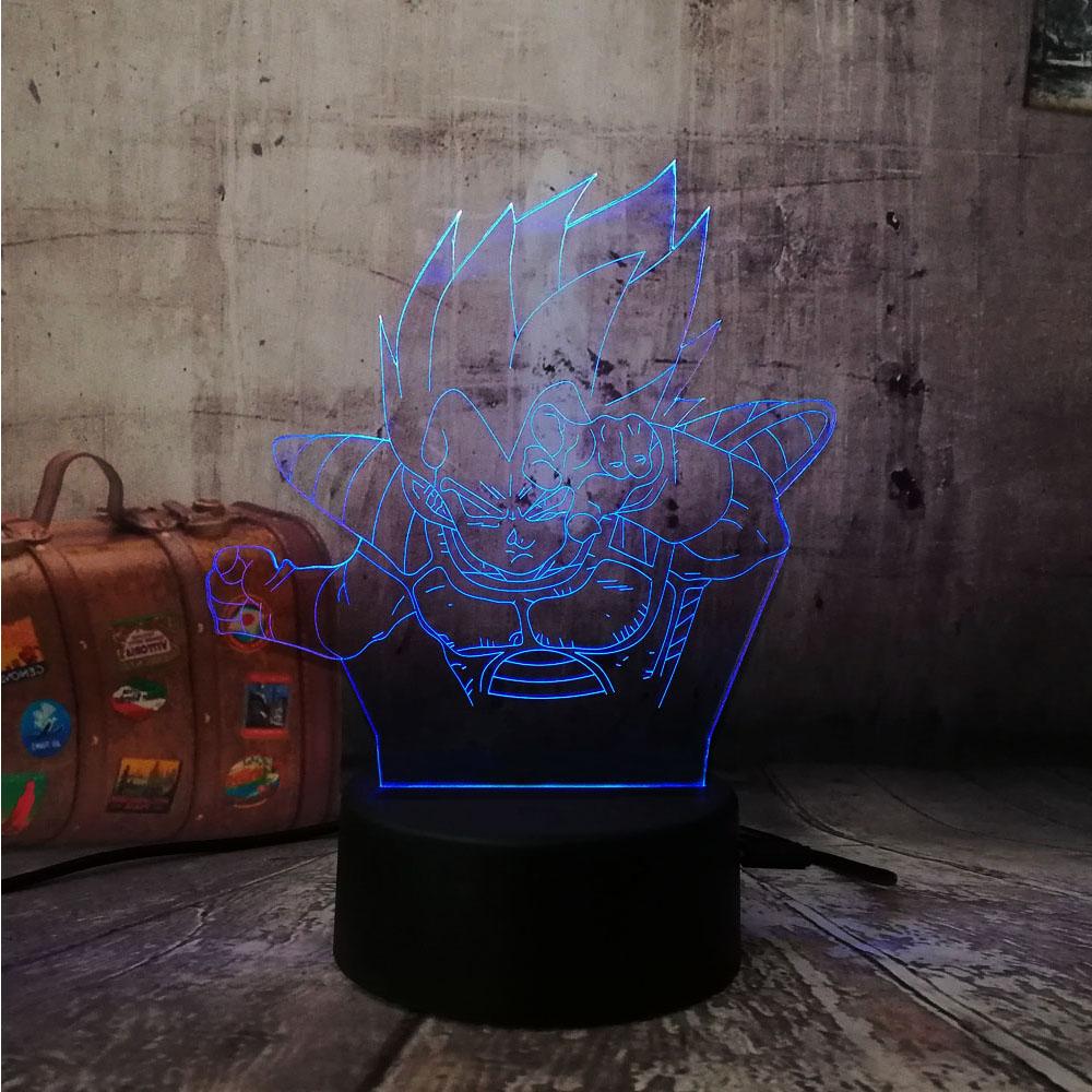 Dragon Ball Prince Vegeta Combat 3D LED Lamp